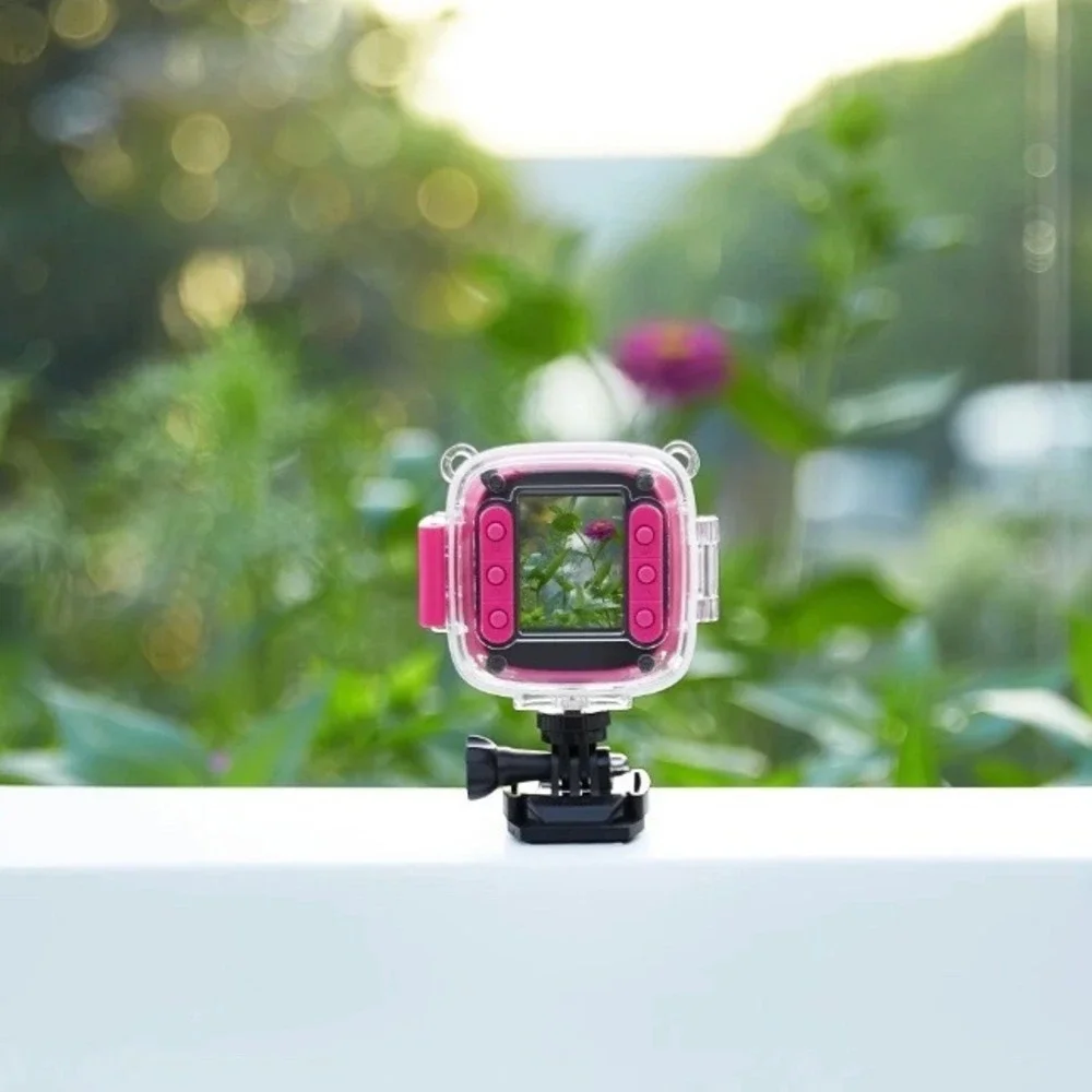 NEW Kids Tech‎ Ultimate Kids Action Camera Photos Videos Waterproof Case Pink